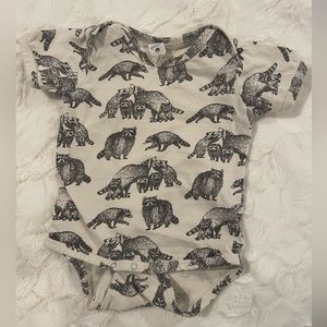 Kate Quinn Raccoon onesie and pants 6-12m